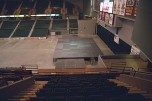 This will be my seat on Friday. Please God, no big speakers or banners ...